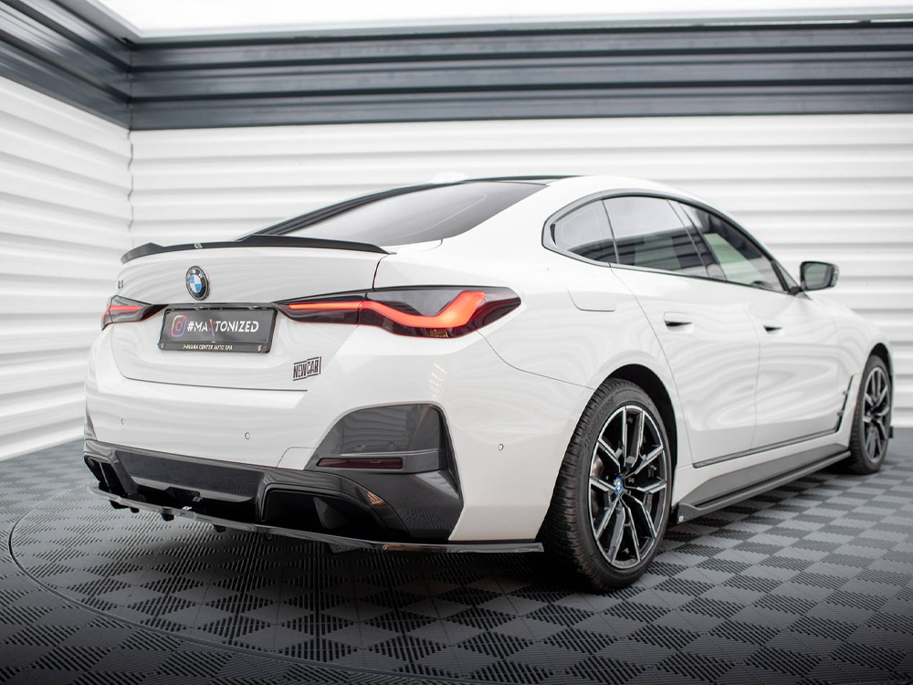 Maxton central rear splitter (vertical bars) v1 bmw i4 m-pack g26 2 Maxton central rear splitter (vertical bars) v1 bmw i4 m-pack g26 - image 2