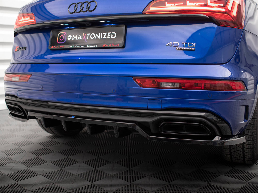 Maxton central rear splitter (vertical bars) audi q5 s-line suv mk2 facelift models 4 Maxton central rear splitter (vertical bars) audi q5 s-line suv mk2 facelift models - image 4