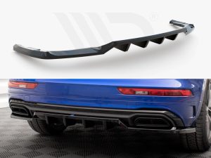 Maxton Central Rear Splitter (Vertical Bars) Audi Q5 S-Line SUV Mk2 Facelift Models