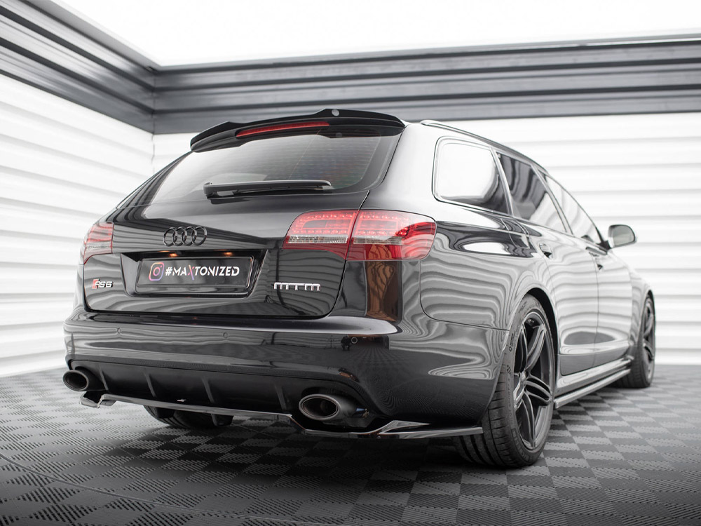 Maxton central rear splitter (vertical bars) audi rs6 avant c6 2 Maxton central rear splitter (vertical bars) audi rs6 avant c6 - image 2