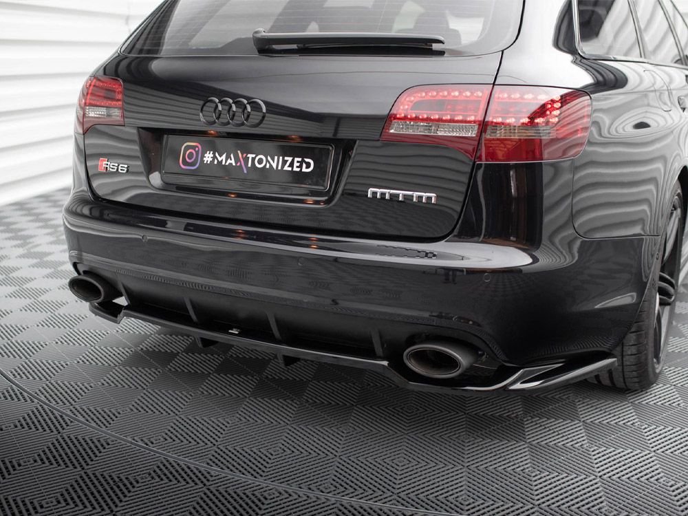 Maxton central rear splitter (vertical bars) audi rs6 avant c6 3 Maxton central rear splitter (vertical bars) audi rs6 avant c6 - image 3