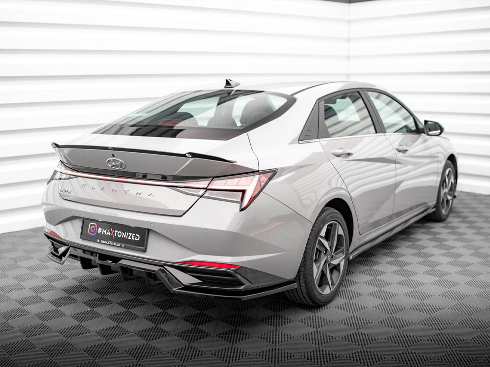 Maxton central rear splitter (vertical bars) hyundai elantra mk7 2 Maxton central rear splitter (vertical bars) hyundai elantra mk7 - image 2