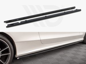 Maxton Side Skirts Diffusers Mercedes C-Class Coupe AMG-Line C205 Facelift Models