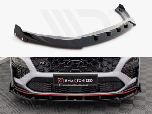 Maxton Front Splitter V2 + Flaps Hyundai Kona N Mk1