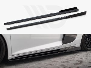 Maxton Side Skirts Diffusers V2 + Flaps Audi R8 Mk2 Facelift Models