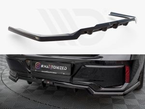 Maxton Central Rear Splitter (Vertical Bars) BMW 7 M-Pack G70
