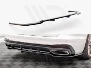 Maxton Central Rear Splitter (Vertical Bars) Audi A4 S-Line B9 Facelift Models