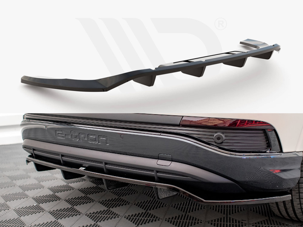Maxton central rear splitter (vertical bars) audi q4 e-tron sportback mk1 1 Maxton central rear splitter (vertical bars) audi q4 e-tron sportback mk1