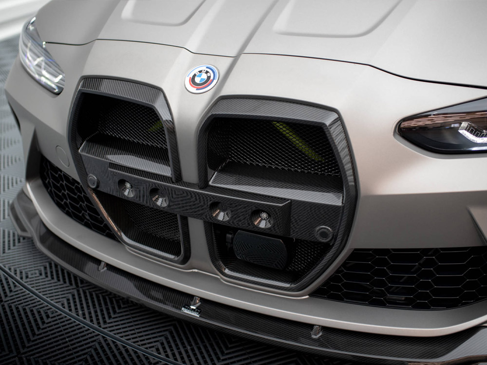 Maxton carbon fibre front grille + licence plate holder base bmw m4 g82 / m3 g80 15 Maxton carbon fibre front grille + licence plate holder base bmw m4 g82 / m3 g80 - image 15