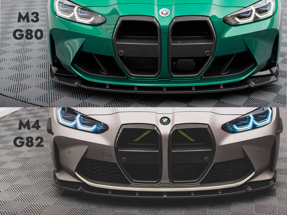 Maxton carbon fibre front grille + licence plate holder base bmw m4 g82 / m3 g80 2 Maxton carbon fibre front grille + licence plate holder base bmw m4 g82 / m3 g80 - image 2