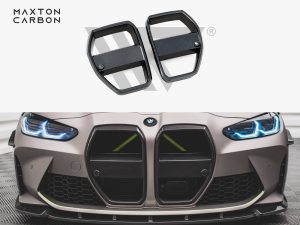 Maxton Carbon Fibre Front Grille + Licence Plate Holder Base BMW M4 G82 / M3 G80