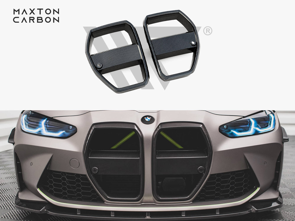 Maxton carbon fibre front grille + licence plate holder base bmw m4 g82 / m3 g80 1 Maxton carbon fibre front grille + licence plate holder base bmw m4 g82 / m3 g80