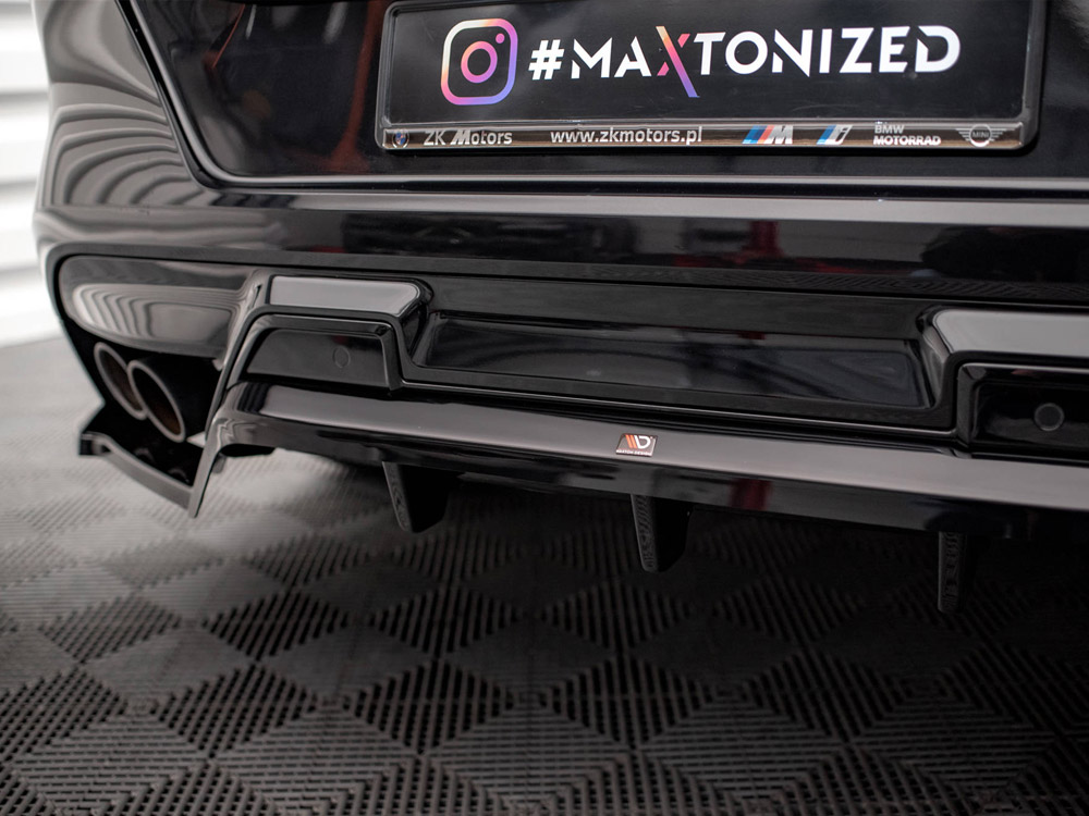 Maxton central rear splitter (vertical bars) bmw x6 m f96 5 Maxton central rear splitter (vertical bars) bmw x6 m f96 - image 5