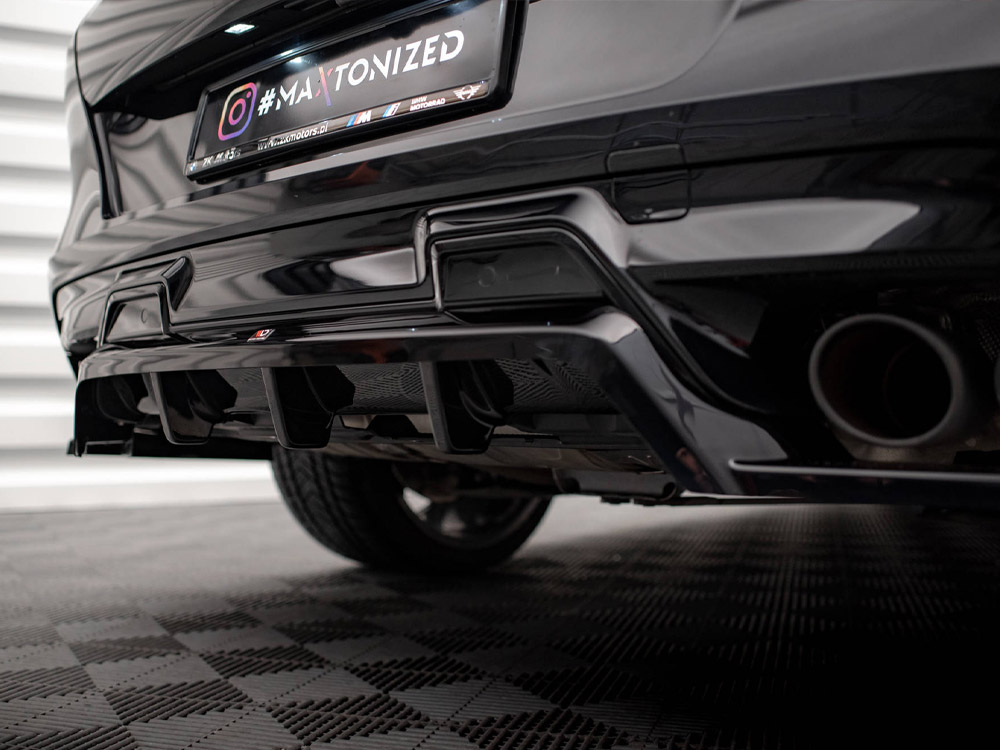 Maxton central rear splitter (vertical bars) bmw x6 m f96 4 Maxton central rear splitter (vertical bars) bmw x6 m f96 - image 4