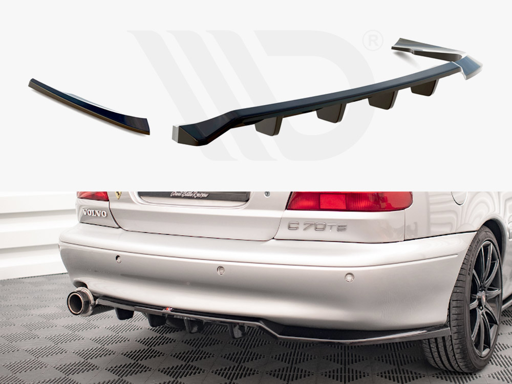 Maxton central rear splitter (vertical bars) volvo c70 mk1 1 Maxton central rear splitter (vertical bars) volvo c70 mk1