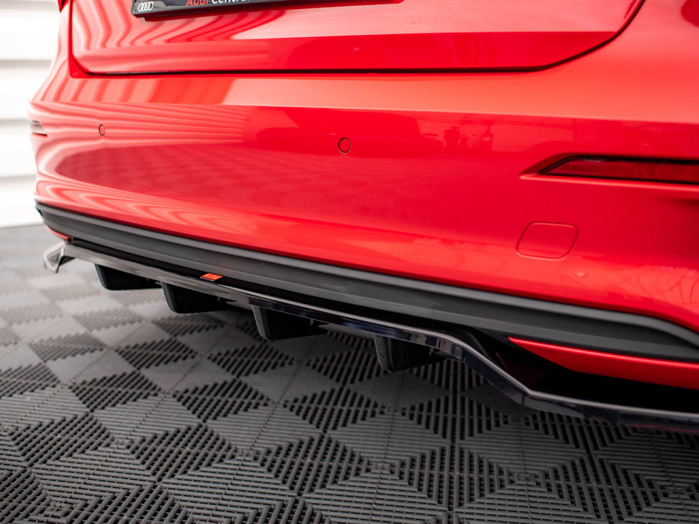Maxton central rear splitter (vertical bars) audi a3 sportback 8y 4 Maxton central rear splitter (vertical bars) audi a3 sportback 8y - image 4