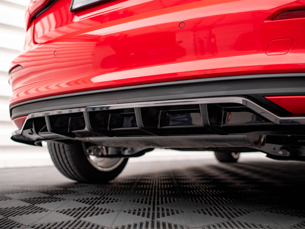 Maxton central rear splitter (vertical bars) audi a3 sportback 8y 5 Maxton central rear splitter (vertical bars) audi a3 sportback 8y - image 5