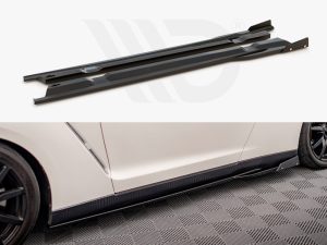 Maxton Side Skirts Diffusers + Flaps Nissan GTR R35 1st Facelift Models