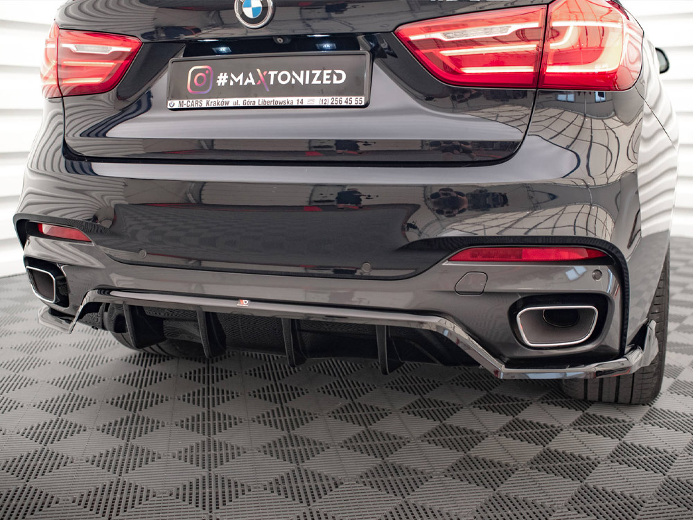 Maxton central rear splitter (vertical bars) bmw x6 m sport f16 3 Maxton central rear splitter (vertical bars) bmw x6 m sport f16 - image 3
