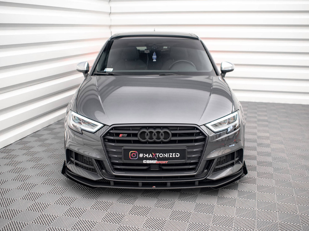 Maxton street pro front splitter v1 + flaps audi s3/a3 s-line sportback 8v facelift models 3 Maxton street pro front splitter v1 + flaps audi s3/a3 s-line sportback 8v facelift models - image 3
