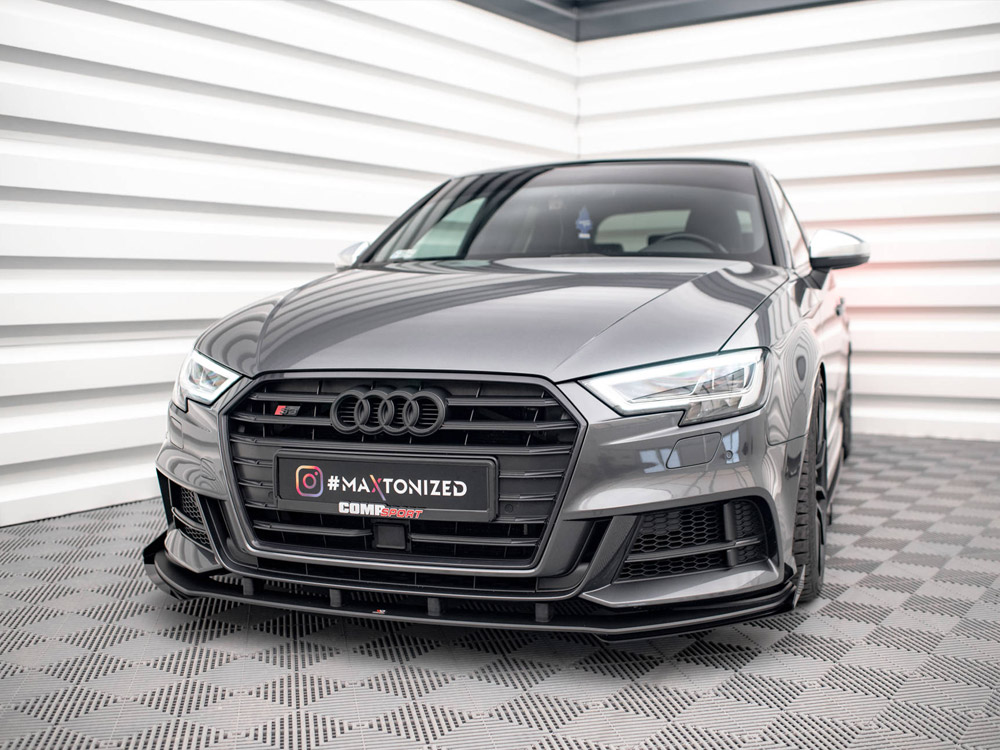 Maxton street pro front splitter v1 + flaps audi s3/a3 s-line sportback 8v facelift models 2 Maxton street pro front splitter v1 + flaps audi s3/a3 s-line sportback 8v facelift models - image 2