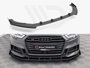 Maxton Street Pro Front Splitter V1 + Flaps Audi S3/A3 S-Line Sportback 8V Facelift Models