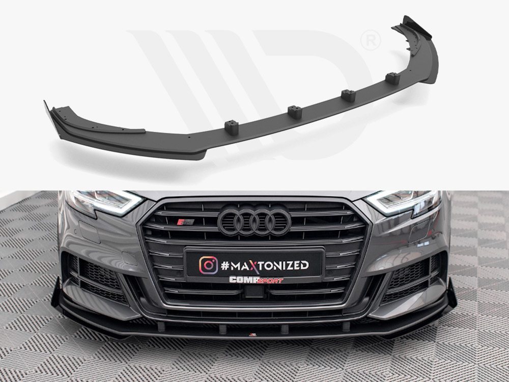 Maxton street pro front splitter v1 + flaps audi s3/a3 s-line sportback 8v facelift models 1 Maxton street pro front splitter v1 + flaps audi s3/a3 s-line sportback 8v facelift models