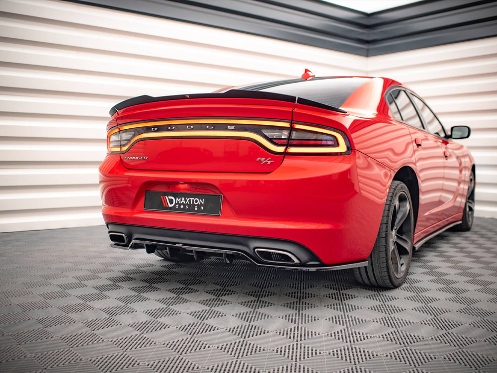 Maxton central rear splitter (vertical bars) dodge charger rt mk7 facelift models 2 Maxton central rear splitter (vertical bars) dodge charger rt mk7 facelift models - image 2