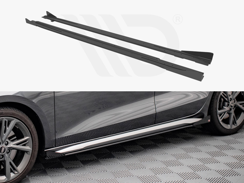 Maxton street pro side skirts diffusers + flaps audi s3/a3 s-line 8y 1 Maxton street pro side skirts diffusers + flaps audi s3/a3 s-line 8y