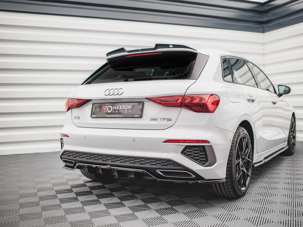 Maxton rear splitter (vertical bars) audi a3 s-line sportback 8y 2 Maxton rear splitter (vertical bars) audi a3 s-line sportback 8y - image 2