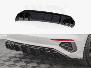 Maxton Rear Valance with Exhaust Ends Imitation for Audi A3 S-Line Sportback 8Y