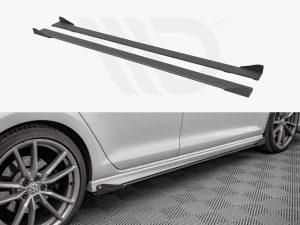 Maxton Street Pro Side Skirts Diffusers + Flaps for VW Golf R Mk7