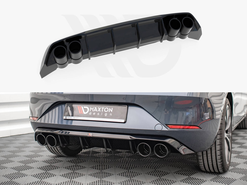 Maxton rear valance + exhaust ends imitation for seat leon fr hatchback mk4 1 Maxton rear valance + exhaust ends imitation for seat leon fr hatchback mk4