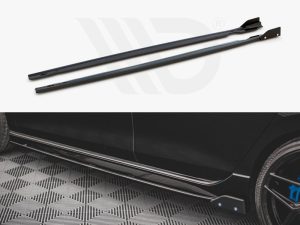 Maxton Side Skirts Diffusers V2 + Flaps for VW Golf R Mk8