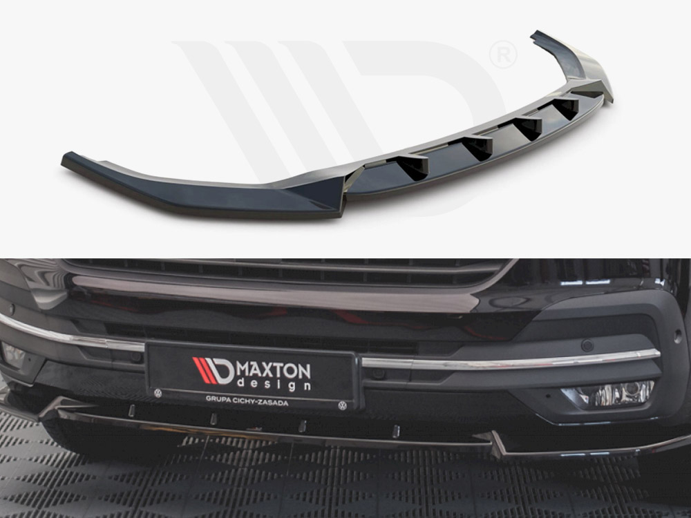 Maxton front splitter v1 vw t6 facelift models (2019+) 1 Maxton front splitter v1 vw t6 facelift models (2019+)