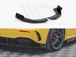 Maxton Rear Side Splitters V2 + Flaps Mercedes AMG A45 S Aero Pack W177