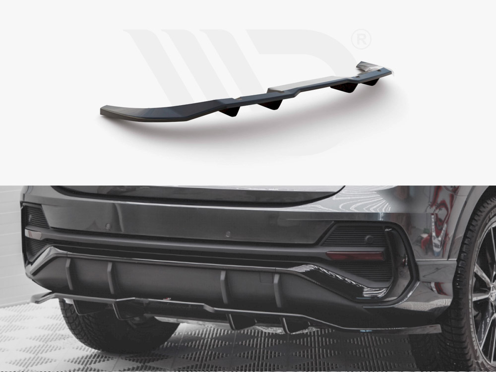 Maxton central rear splitter (vertical bars) audi q3 sportback s-line 1 Maxton central rear splitter (vertical bars) audi q3 sportback s-line