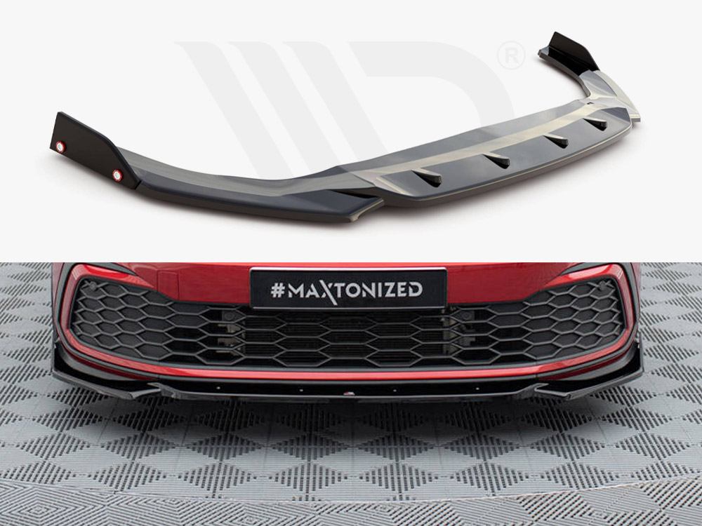 Maxton front splitter v2 + flaps volkswagen golf gti/gte/gtd/r-line mk8 1 Maxton front splitter v2 + flaps volkswagen golf gti/gte/gtd/r-line mk8