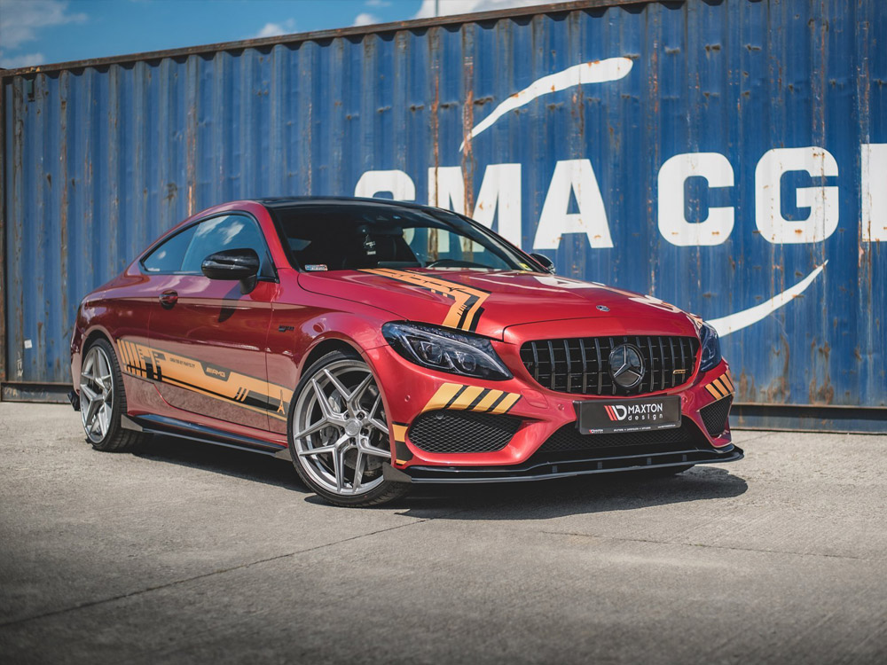 Maxton street pro front splitter + flaps mercedes-amg c43 coupe c205 2 Maxton street pro front splitter + flaps mercedes-amg c43 coupe c205 - image 2