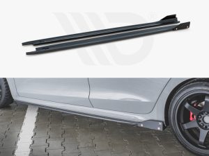Maxton Side Skirts Diffusers V2 + Flaps Skoda Octavia RS Mk4