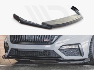 Maxton Front Splitter V2 + Flaps Skoda Octavia RS Mk4