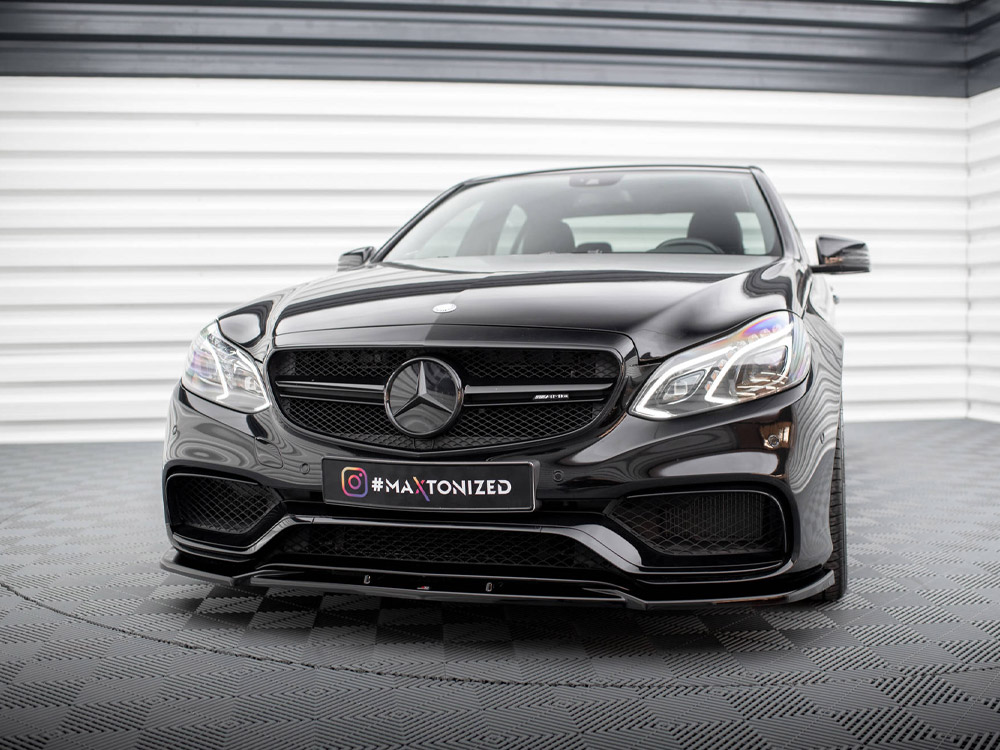 Maxton front splitter mercedes e63 amg saloon w212 facelift models 2 Maxton front splitter mercedes e63 amg saloon w212 facelift models - image 2