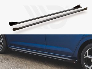 Maxton Street Pro Side Skirts Diffusers + Flaps for VW Polo GTI Mk6