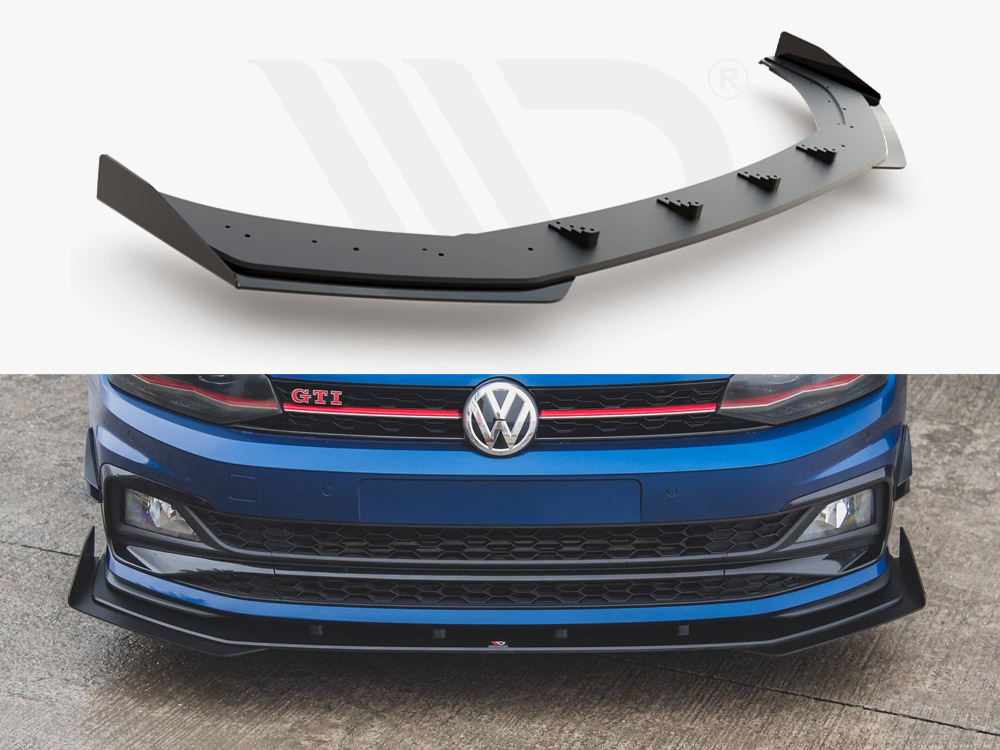 Maxton street pro front splitter + flaps for vw polo gti mk6 1 Maxton street pro front splitter + flaps for vw polo gti mk6
