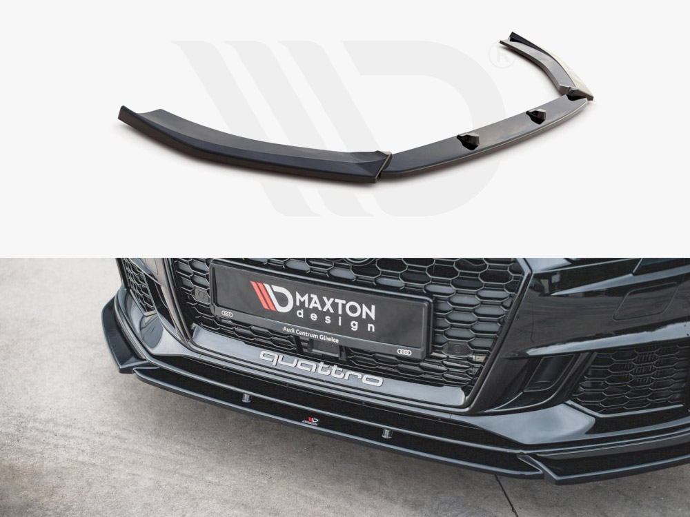 Maxton front splitter v4 audi rs3 8v facelift models (2017+) 1 Maxton front splitter v4 audi rs3 8v facelift models (2017+)