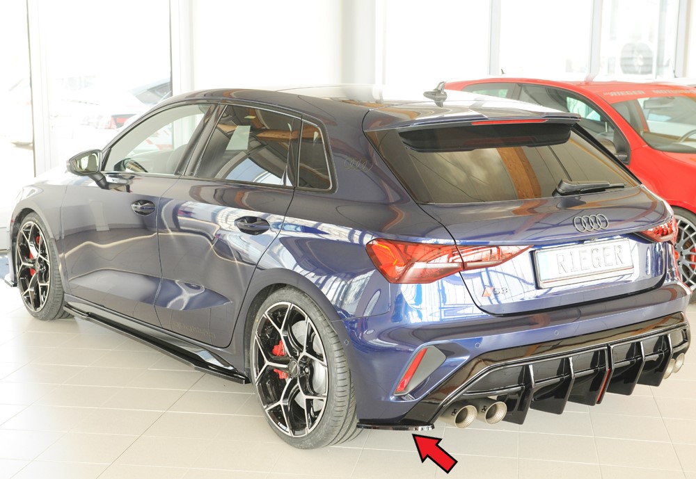 Rieger audi s3/a3 s-line (8y) sportback facelift rear side splitters 4 Rieger audi s3/a3 s-line (8y) sportback facelift rear side splitters - image 4