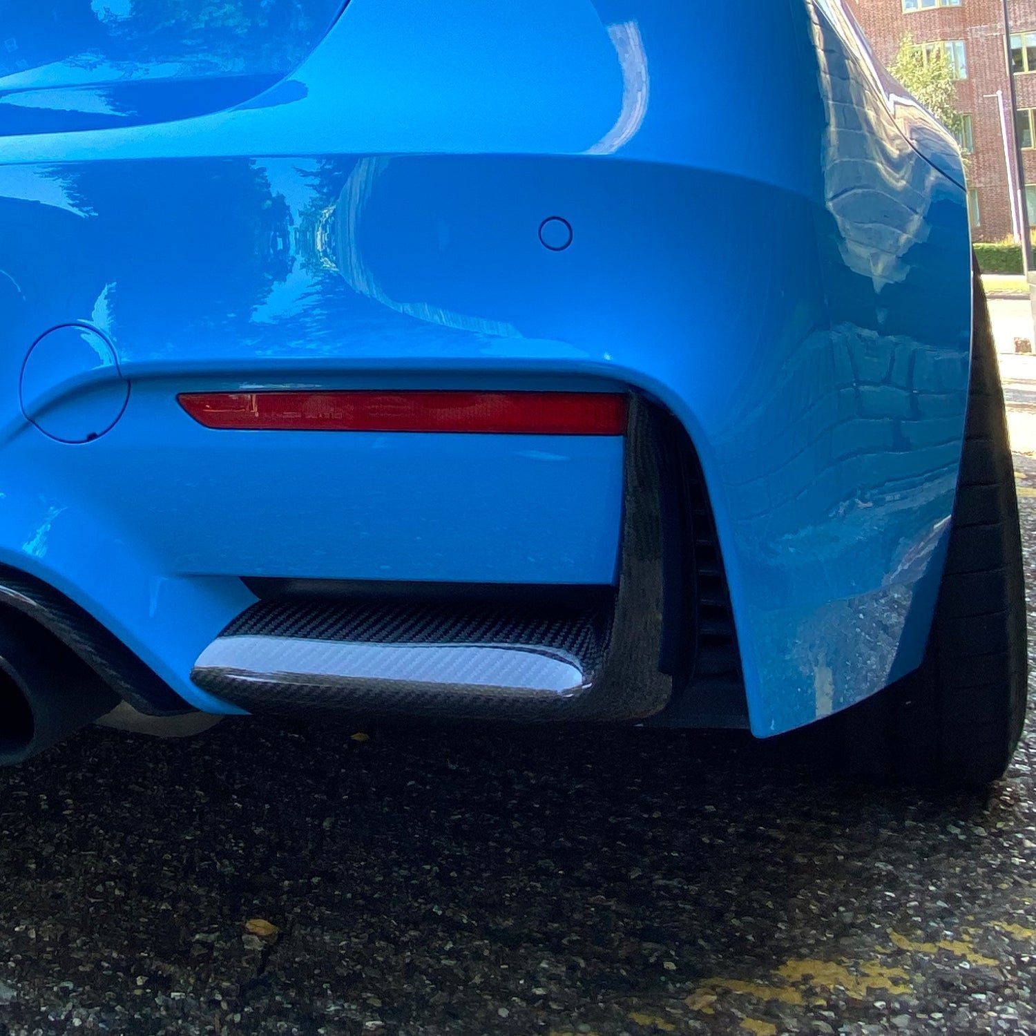 Mhc+ bmw f80 m3 & f82/f83 m4 pre preg carbon fibre rear bumper inserts 2 Mhc+ bmw f80 m3 & f82/f83 m4 pre preg carbon fibre rear bumper inserts - image 2