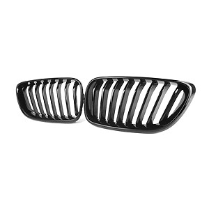 MHC Black BMW F87 M2 N55 & F22/F23 2 Series Gloss Black Single Slat Front Grilles