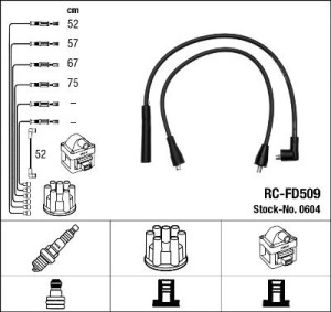 NGK RC-FD509 Ignition Cable Kit (604)