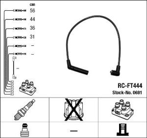 NGK RC-FT444 Ignition Cable Kit (691)